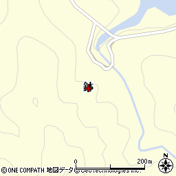 徳島県那賀町（那賀郡）鉢周辺の地図
