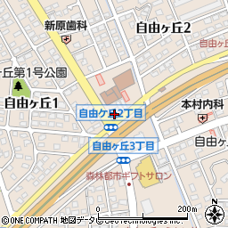 西日本シティ銀行自由ヶ丘支店 ＡＴＭ周辺の地図
