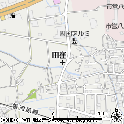ローソン東温田窪店周辺の地図