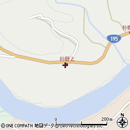 徳島県那賀郡那賀町朴野宮ノ西周辺の地図