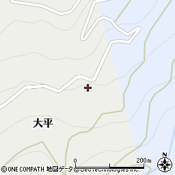 高知県長岡郡大豊町大平129周辺の地図