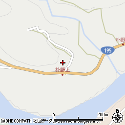 徳島県那賀郡那賀町朴野溝落周辺の地図