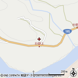徳島県那賀町（那賀郡）朴野（溝落）周辺の地図
