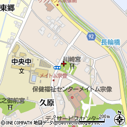 福岡県宗像市久原206周辺の地図