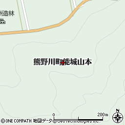 和歌山県新宮市熊野川町能城山本周辺の地図