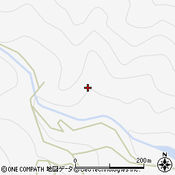 高知県土佐郡大川村船戸桃ケ谷周辺の地図