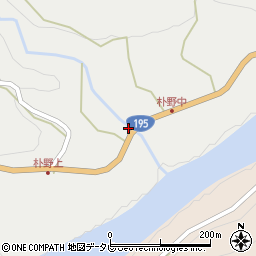 徳島県那賀郡那賀町朴野西ノ谷周辺の地図