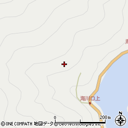 徳島県那賀郡那賀町木頭助海川口中カ周辺の地図