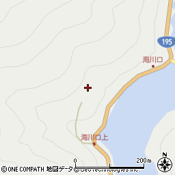 徳島県那賀郡那賀町木頭助海川口下タ周辺の地図