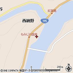 もみじ川温泉周辺の地図