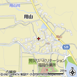 福岡県宗像市用山周辺の地図