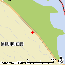 和歌山県新宮市熊野川町田長179周辺の地図