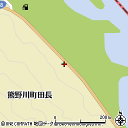 和歌山県新宮市熊野川町田長184周辺の地図