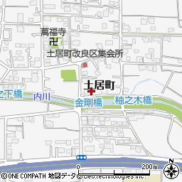 愛媛県松山市土居町周辺の地図
