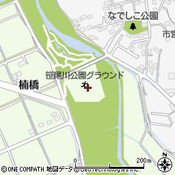 笹尾川公園トイレ周辺の地図
