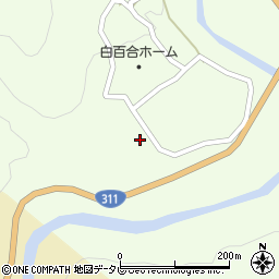 和歌山県田辺市中辺路町川合1869周辺の地図