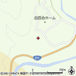 和歌山県田辺市中辺路町川合1861周辺の地図