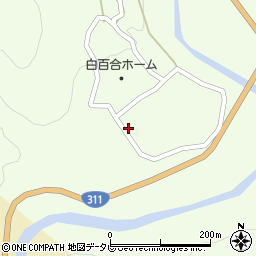 和歌山県田辺市中辺路町川合1867周辺の地図