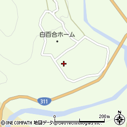 和歌山県田辺市中辺路町川合1888周辺の地図