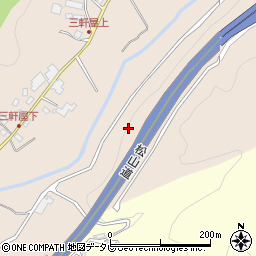 松山自動車道周辺の地図