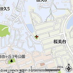 桜美台西公園周辺の地図