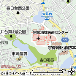 宗像医師会病院周辺の地図