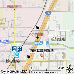 伊予岡田周辺の地図