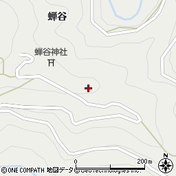 徳島県那賀郡那賀町木頭助蝉谷下久保周辺の地図