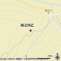 愛媛県西条市西之川乙周辺の地図