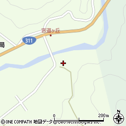 和歌山県田辺市中辺路町川合1382周辺の地図