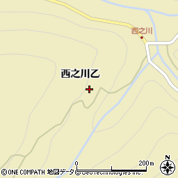 愛媛県西条市西之川（乙）周辺の地図