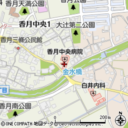 香月中央病院周辺の地図