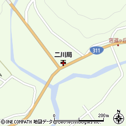 二川郵便局周辺の地図