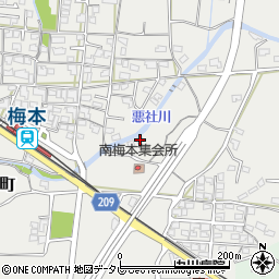 愛媛県松山市南梅本町314-1周辺の地図