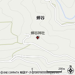 蝉谷神社周辺の地図