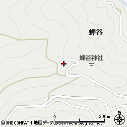 徳島県那賀郡那賀町木頭助蝉谷上久保周辺の地図