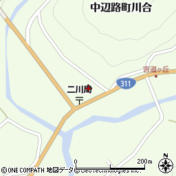和歌山県田辺市中辺路町川合周辺の地図