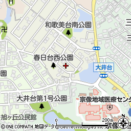 福岡県宗像市和歌美台4周辺の地図