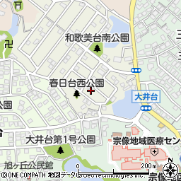 福岡県宗像市和歌美台4-10周辺の地図