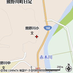 和歌山県新宮市熊野川町日足552周辺の地図