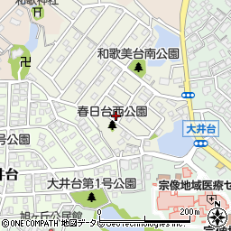 福岡県宗像市和歌美台8-1周辺の地図