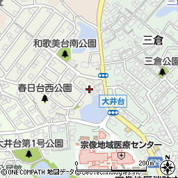 福岡県宗像市和歌美台1周辺の地図