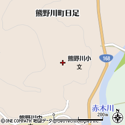 和歌山県新宮市熊野川町日足607周辺の地図