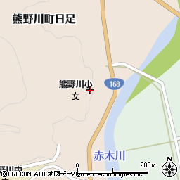 和歌山県新宮市熊野川町日足540周辺の地図