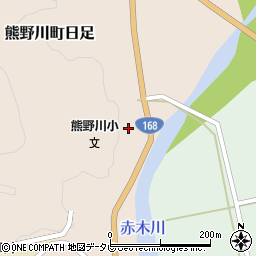 和歌山県新宮市熊野川町日足518周辺の地図