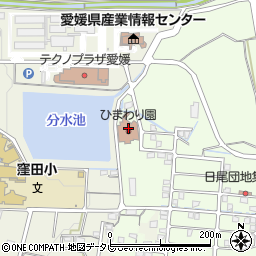 松山市役所　児童発達支援センターひまわり園周辺の地図