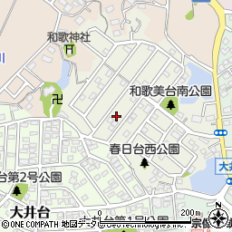 福岡県宗像市和歌美台10周辺の地図