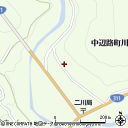 和歌山県田辺市中辺路町川合1598周辺の地図
