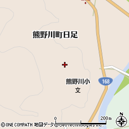 和歌山県新宮市熊野川町日足582周辺の地図