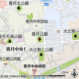 香月公園周辺の地図